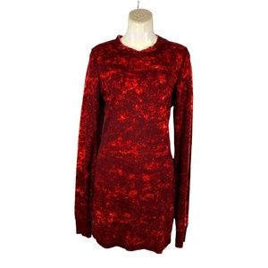 Cotton Citizen red tie dye long sleeve mini dress size Small